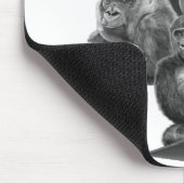 Gorilla Family Mouse Pad  ゴリラ家族のマウスパッド GorillaLife Muismat (Hoek)