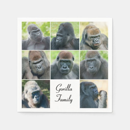 Gorilla Family Servet (Voorkant)