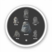 Gorilla Family Sticker (Voorkant)