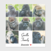 Gorilla Family Sticker (Vel)