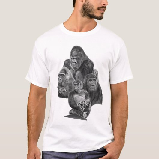 Gorilla Family T-shirt (ゴリラ家族のT-シャツ）Gorilla Life (Voorkant)