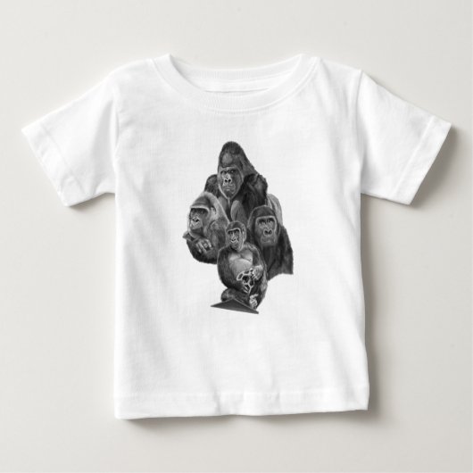 Gorilla Family T-shirt (ゴリラ家族のT-シャツ)Gorilla Life (Voorkant)
