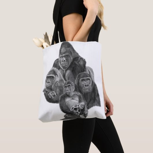 Gorilla Family tote Bag (ゴリラ家族のトートバッグ）Gorilla Life (Dichtbij)
