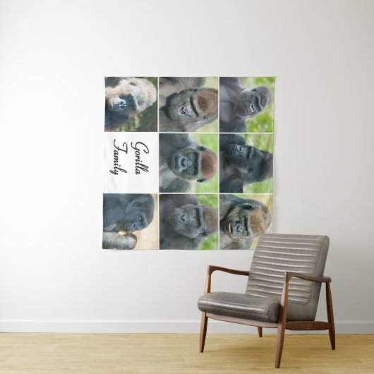 Gorilla Family Wandkleed (In Situ (horizontaal))