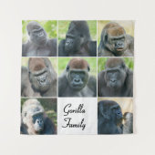 Gorilla Family Wandkleed (Voorkant)