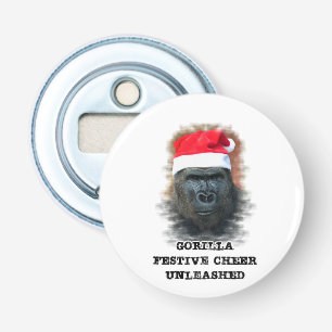 Gorilla feestelijke vrolijkheid ontketend button flesopener