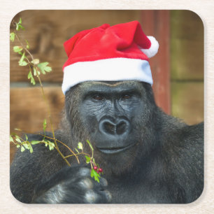 Gorilla feestelijke vrolijkheid ontketend kartonnen onderzetters