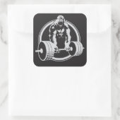 Gorilla Fitness Beast Mode Heffen Crossfit Vierkante Sticker (Tas)