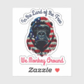 Gorilla Flag America Sticker (Vel)