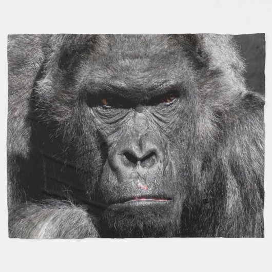 Gorilla Fleece Blanket Deken (Voorkant (Horizontaal))