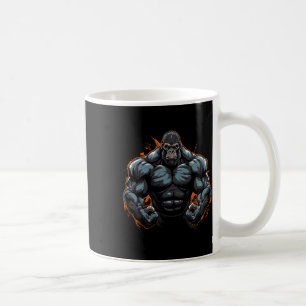gorilla flexing koffiemok