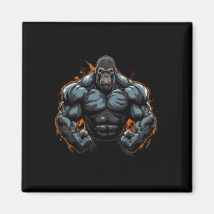 gorilla flexing magneet