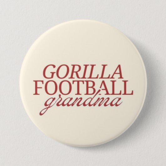Gorilla Football oma Ronde Button 7,6 Cm (Voorkant)
