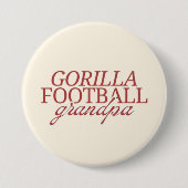 Gorilla football opa ronde button 7,6 cm (Voorkant)