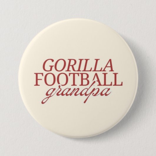 Gorilla football opa ronde button 7,6 cm (Voorkant)
