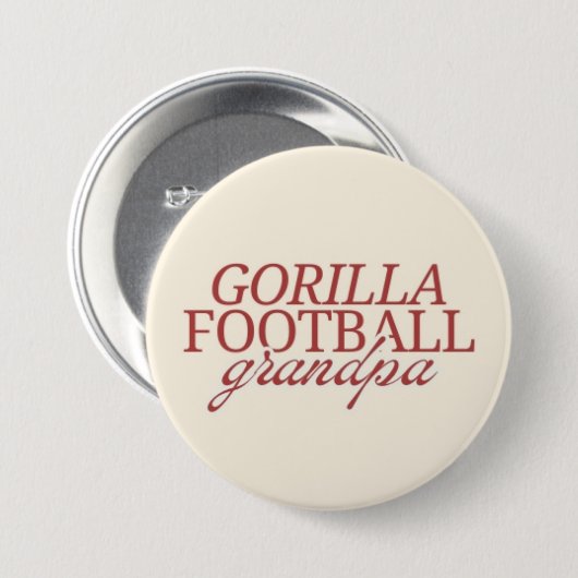 Gorilla football opa ronde button 7,6 cm (Voorkant /achterkant)