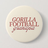 Gorilla football opa ronde button 7,6 cm (Voorkant)