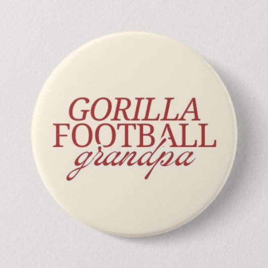 Gorilla football opa ronde button 7,6 cm (Voorkant)