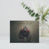 Gorilla Football Speler Briefkaart (Staand voorkant)