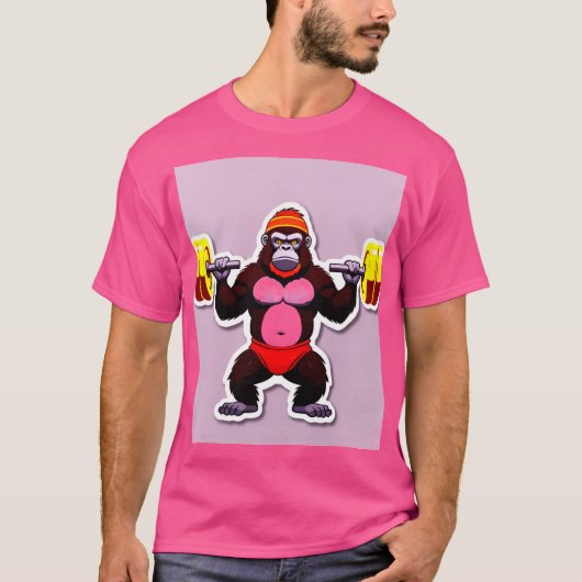 Gorilla Gains - Beast Mode geactiveerd T-shirt (Voorkant)