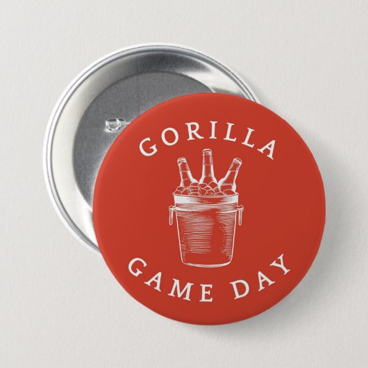 Gorilla Game Day Bucket Ronde Button 7,6 Cm (Voorkant /achterkant)