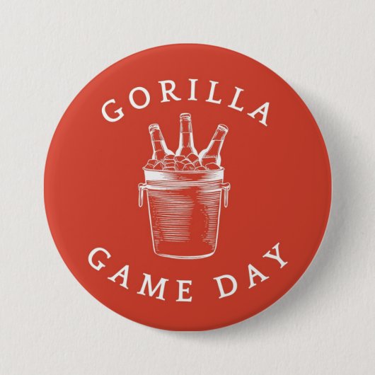 Gorilla Game Day Bucket Ronde Button 7,6 Cm (Voorkant)