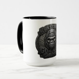Gorilla Gang Geometrisch Logo in Zwarte Metaal Loo Mok