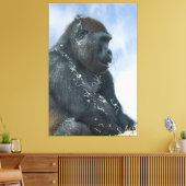 Gorilla Getting Messy Canvas Afdruk (Insitu (Woonkamer))