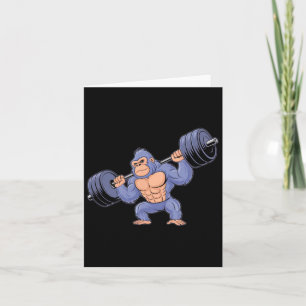 Gorilla Gewichtheffen Fitness Gym Training Bodybui Kaart