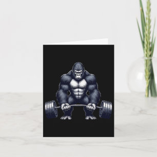 Gorilla Gewichtheffen Fitness Gym Training Bodybui Kaart