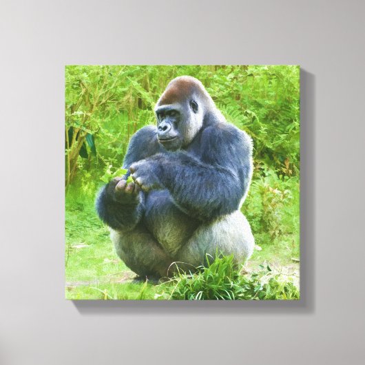 Gorilla gewikkeld doek canvas afdruk (Voorkant)