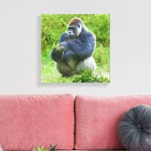 Gorilla gewikkeld doek canvas afdruk (Insitu (Woonkamer))