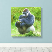 Gorilla gewikkeld doek canvas afdruk (Insitu (Houten vloer))