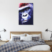 Gorilla Gezicht Pop Art Ingepakt Canvas Afdruk (Insitu (Slaapkamer))