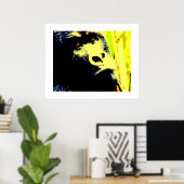 Gorilla Gezicht Pop Art Poster Print. Gorilla Post (Thuiskantoor)