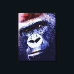 Gorilla Gezicht Pop Art Wrapped Canvas<br><div class="desc">Gorilla Head Pop Art Digital Photography Artwork - Wilde dieren Mountain Gorillas Afbeeldingen - Mountain Gorilla Face Close look - Primates Artwork</div>