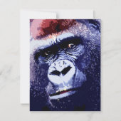 Gorilla Gezicht Uitnodigingen - Grappige Gorilla's (Voorkant)