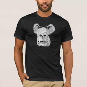 gorilla gezicht vector t-shirt