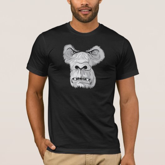 gorilla gezicht vector t-shirt (Voorkant)