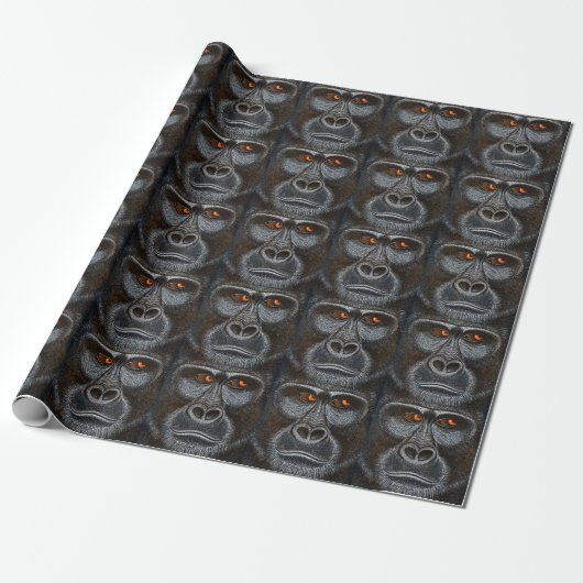 Gorilla Gift Wrapping Paper Cadeaupapier (Uitgerold)