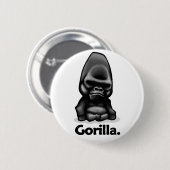 Gorilla Gorilla. Ronde Button 5,7 Cm (Voorkant /achterkant)