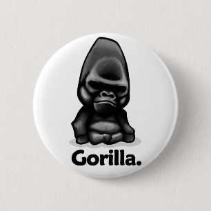 Gorilla Gorilla. Ronde Button 5,7 Cm