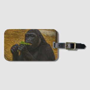 Gorilla Grace - Realistisch wildlife portret Bagagelabel