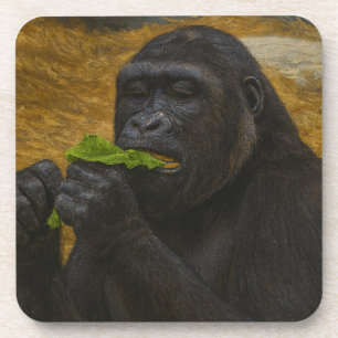 Gorilla Grace - Realistisch wildlife portret Bier Onderzetter