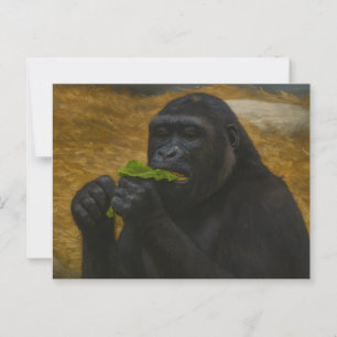 Gorilla Grace - Realistisch wildlife portret Briefkaart
