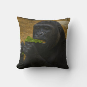 Gorilla Grace - Realistisch wildlife portret Kussen