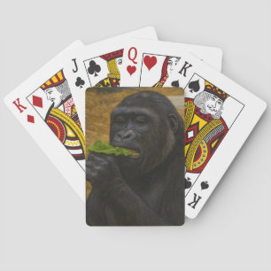 Gorilla Grace - Realistisch wildlife portret Pokerkaarten