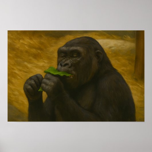 Gorilla Grace - Realistisch wildlife portret Poster (Voorkant)