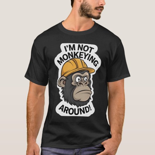 Gorilla Grappig Slogan Design T-shirt (Voorkant)