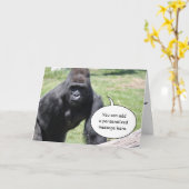 Gorilla Greeting Card Kaart (Gele Bloem)